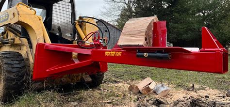 skid steer wood splitter plans|log splitter attachment for bobcat.